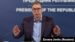 Aleksandar Vučić u obraćanju medijima 24. septembra 2023.