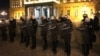 SERBIA, BELGRADE-INCIDENTS AT THE PROTEST - Police officers take position during a protest by supporters of the opposition '