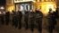 SERBIA, BELGRADE-INCIDENTS AT THE PROTEST - Police officers take position during a protest by supporters of the opposition '