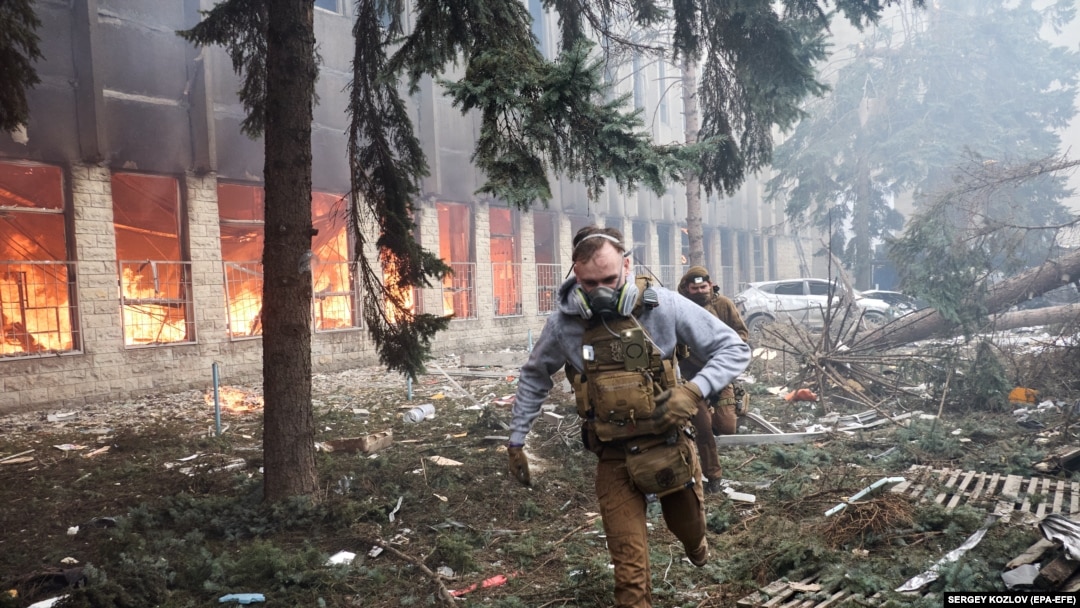 PHOTO GALLERY: Several Dead In Russian Missile Attack On Ukraine's Kharkiv
