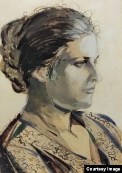 Сергей Чехонин. Портрет Александры Авксентьевой (в замужестве Прегель), 1919