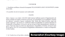 Vendimi i Qeverisë së Kosovës për kompaninë Klan Kosova