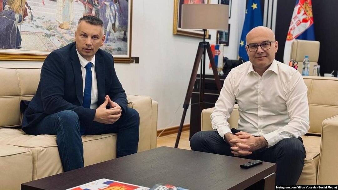 Nenad Nešić i Miloš Vučević tokom razgovora, foto: Instagram profil Miloša Vučevića 