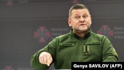 Kijev - Vrhovni vojni komandant Valeriј Zalužnji tokom konferencije za medije, 26. decembar 2023.