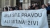 Protest due to acquittal for the murder of journalist Slavko Ćuruvija, Belgrade, February 5, 2024.