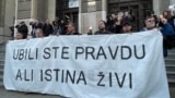 Protest due to acquittal for the murder of journalist Slavko Ćuruvija, Belgrade, February 5, 2024.