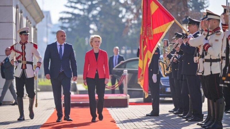 Von der Leyen u Sjevernoj Makedoniji o pristupu EU: 'Izbor je vaš'