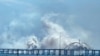Дим біля Керченського мосту, 12 серпня 2023 року