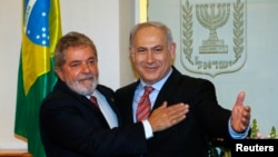 Brazilski predsjednik Luiz Inacio Lula da Silva i izraelski premijer Benjamin Netanyahu (Arhivska fotografija)