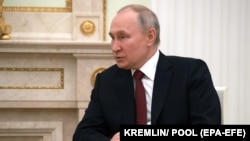 Imagine de arhivă cu președintele Rusiei, Vladimir Putin, din 15 martie 2023, la Kremlin.