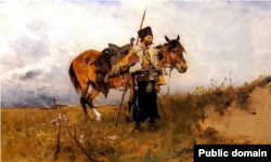 «Запорожец в дозоре». Картина польского художника 19 века Юзефа Брандта