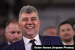 Marcel Ciolacu la congresul PSD din august 2024, când a fost reales președinte al partidului și a fost desemnat candidat la președinția României.