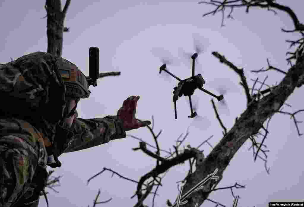 A Ukrainian soldier launches a drone.&nbsp; &quot;Today, a column of tanks or a column of advancing troops can be discovered in three to five minutes and hit in another three minutes,&quot; Major General Vadym Skibitsky, the deputy commander of Ukraine&#39;s HUR military-intelligence service,&nbsp;told The Wall Street Journal. &nbsp;
