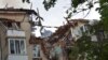 خانه مسکونی در شهر سومی اوکراین که با پهپاد «شاهد» ویران شده است