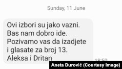 SMS poruke građanima u toku izbornog dana