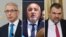 Премиерът Николай Денков, лидерът на ГЕРБ Бойко Борисов и председателят на парламентарната група на ДПС Делян Пеевски. Колаж
