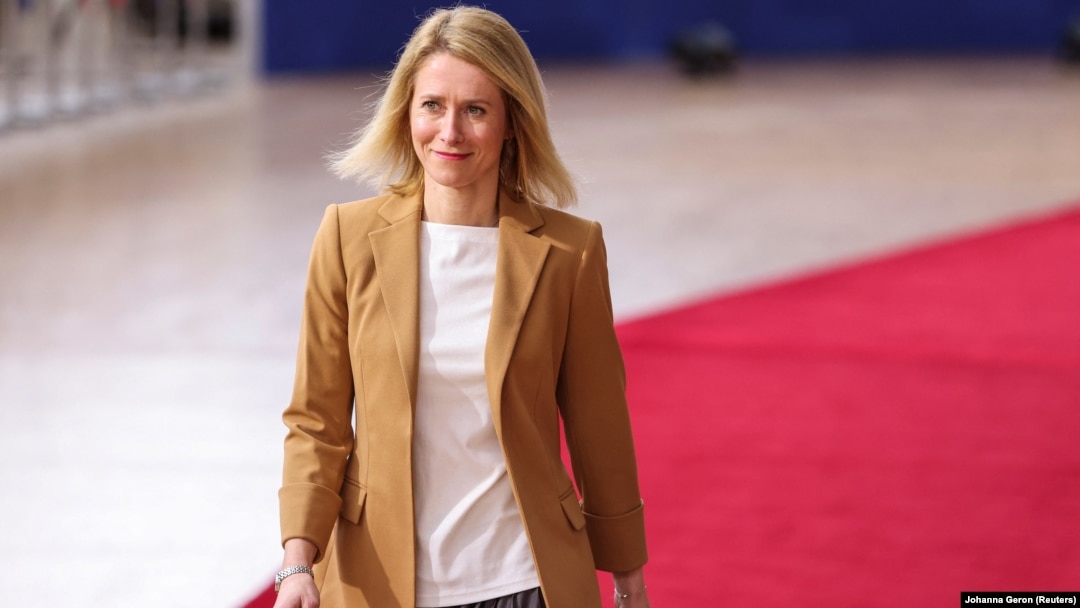 Estonian Prime Minister Kaja Kallas attends a European Union summit in Brussels in March.