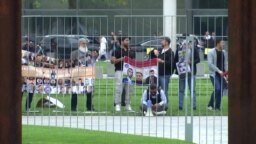 Тазоҳуроти намояндагони мухолифони ҳукумати Тоҷикистон. Берлин, 29-уми сентябри 2023