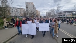 Protesti zbog ubistva Amre Kahrimanović, Tuzla, BiH, 11. februar 2024.