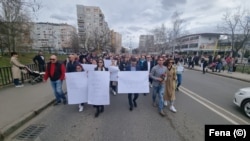 Protesti zbog ubistva Amre Kahrimanović, Tuzla, BiH, 11. februar 2024.