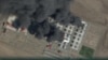 The aftermath of a drone strike on an oil depot near the town of Proletarsk in Russia's Rostov region on August 18.