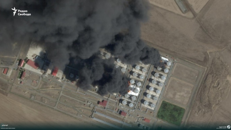 Burning Oil Depot In Russia's Rostov Region Struck Again, Reports Say