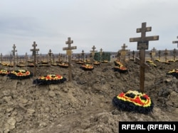 Кладбище погибших в Украине наемников ЧВК "Вагнер" в Краснодарском крае
