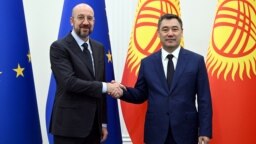 Садыр Жапаров и Шарль Мишель.