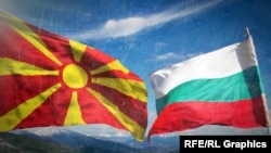 Илустрација - знамињата на Северна Македонија и Бугарија