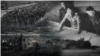 Коллаж. Адольф Гитлер вместе с военачальниками Вермахта. На фоне немецкие солдаты, сбитый самолет Люфтваффе и морская пехота армии СССР