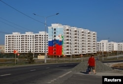 Возведенные российскими оккупантами дома в Мариуполе