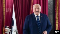 Aleksandar Lukašenko na biralištu u Minsku, Bjelorusija, 25. februara 2024.