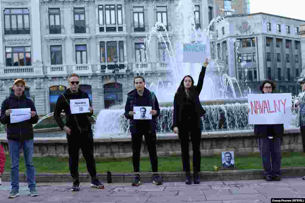 Oviedo/Spania - Protest în memoria lui Navalnîi&nbsp;