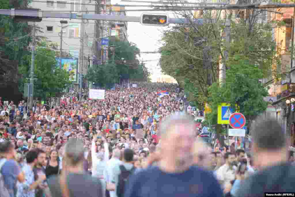 Tokom protestne šetnje u Beogradu