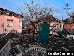 Разрушения в городе Смела