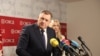 Milorad Dodik, predsednik Republike Srpske, na konferenciji za novinare posle sastanka Izvršnog odbora njegove stranke SNSD, Banja Luka, 2. februar 2024.