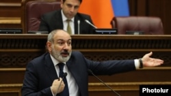 Armenia - Prime Minister Nikol Pashinian speaks in the parliament, June 12, 2024.
