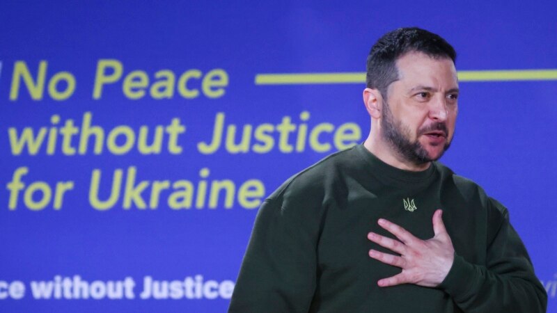رئیس جمهور اوکراین خواهان ایجاد محکمهٔ بین المللی «بررسی جنایات جنگی روسیه» شد