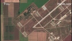 Последствия удара по авиабазе "Веселое" в Крыму на спутниковых снимках