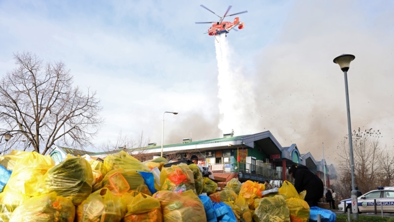 Požar u Kineskom tržnom centru u Beogradu
