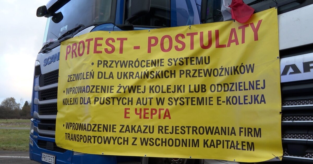 Ukrainian Truckers Still Stuck At Polish Border After Weeks Of Blockades