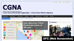 Portal Crna Gora news agency (CGNA) bio je aktivan od avgusta 2016. do marta 2017. godine 