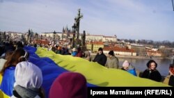 Українці у Чехії відзначили День соборності України, Прага, Чехія, 21 січня 2024 року