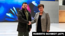 Одна з попередніх зустрічей президента України Володимира Зеленського та директорки-розпорядниці Міжнародного валютного фонду Крісталіни Георгієвої, архівне фото 