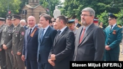 Ministri Vlade Srbije na maršu "Besmrtni puk", 9. maj 2024.