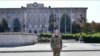 Президент Азербайджана Ильхам Алиев на главной площади Степанакерта. 15 октября 2023 г.