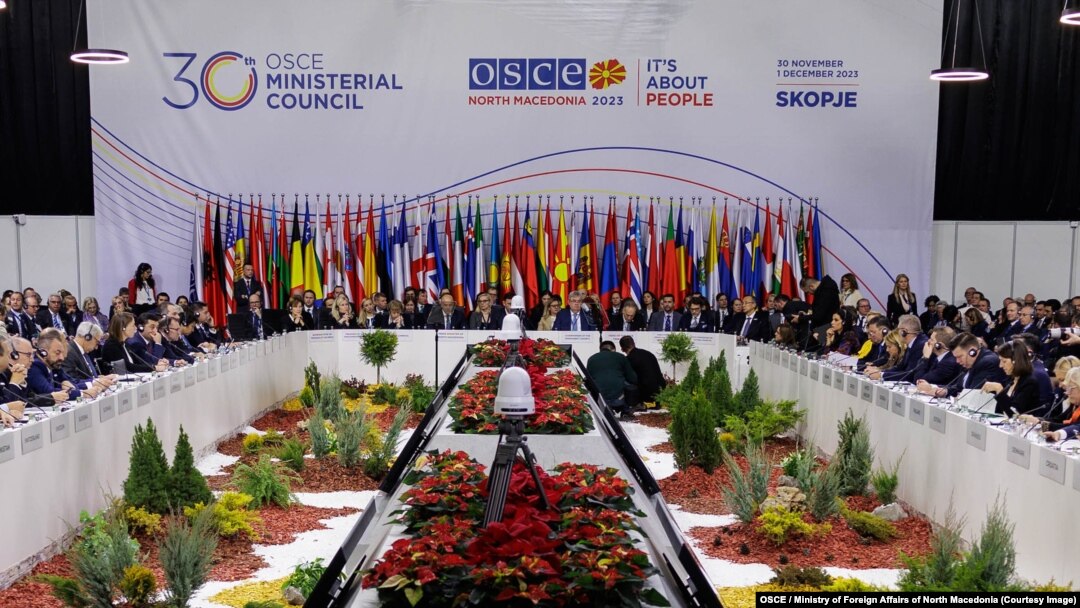Министерски состанок на ОБСЕ во Скопје, 30 ноември 2023.
