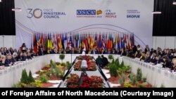 North Macedonia - The foreign ministers of OSCE member states meet in Skopje, November 30, 2023.
