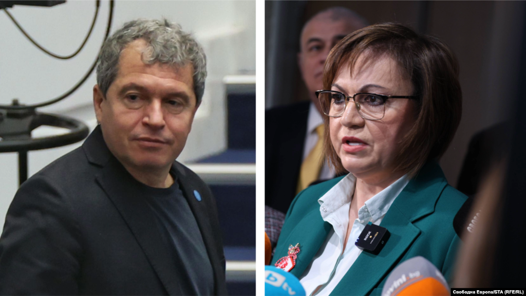 Тошко Йорданов от „Има такъв народ“ и Корнелия Нинова от БСП. Колаж.