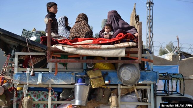 مهاجرین اخراج شده افغان از پاکستان در منطقه سپین بولدک